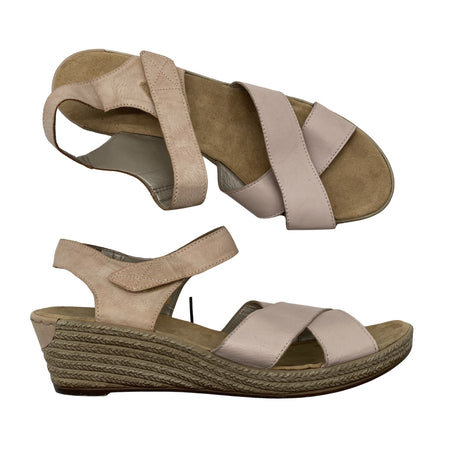 Unisex Rieker - Wedge sandals, size 42 - Light pink ()