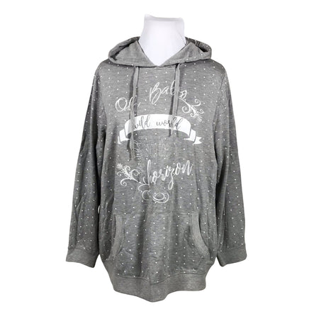 Unisex Ulla Popken - Hoodie, size 46 - Gray ()