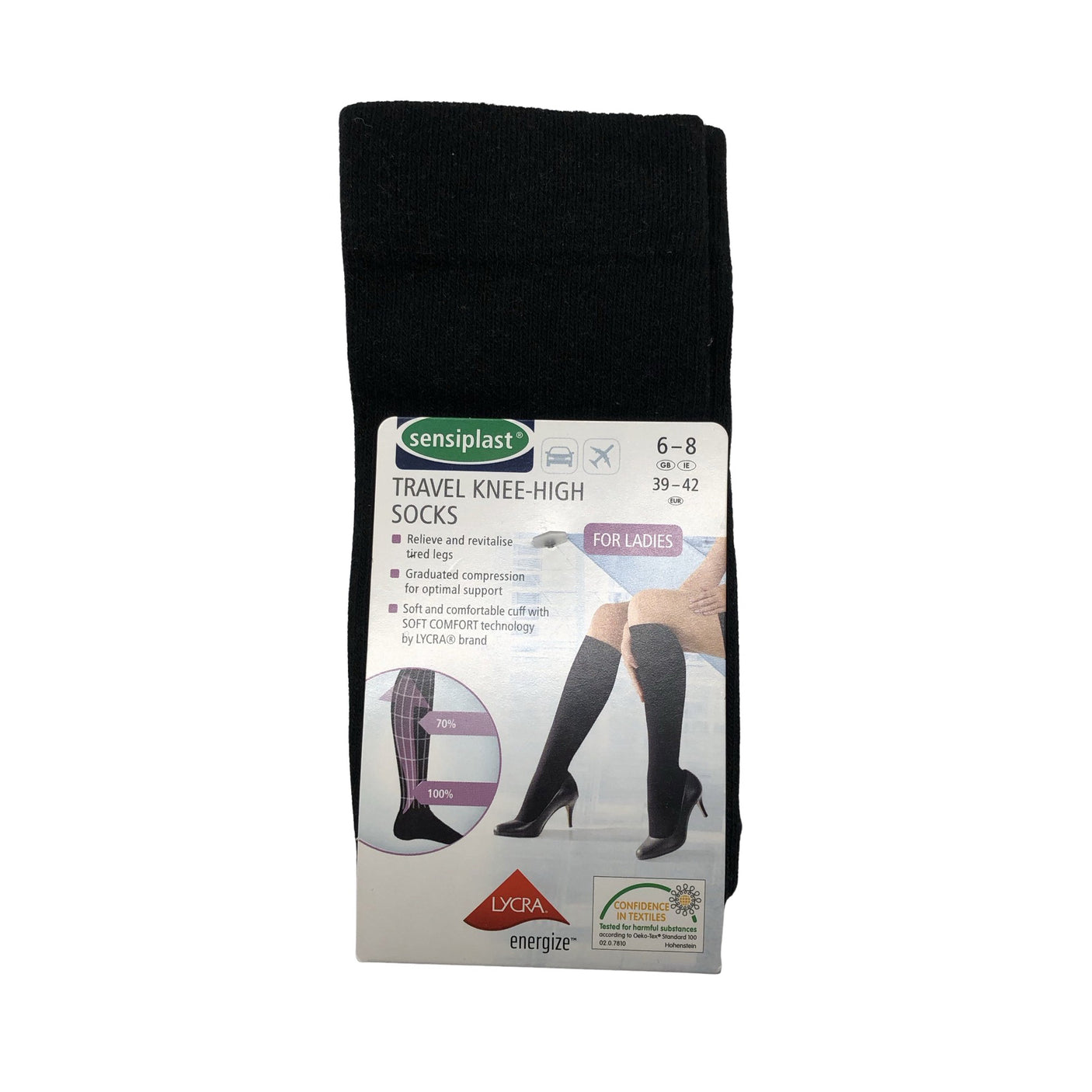 Unisex Sensiplast - Socks, size 39 - Black (1)