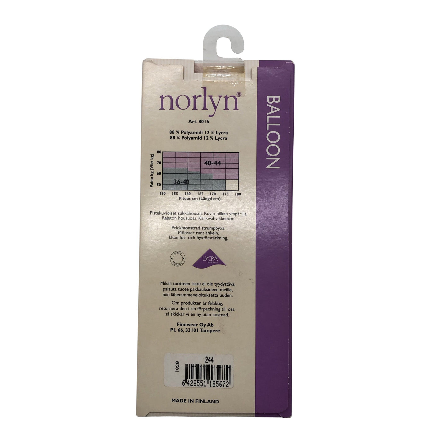 Unisex Norlyn - Stockings, thin, size 40 - Light pink (3)