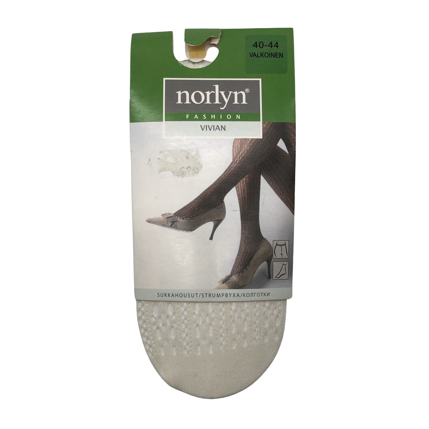 Unisex Norlyn - Stockings, thin, size 40 - Natural white (2)