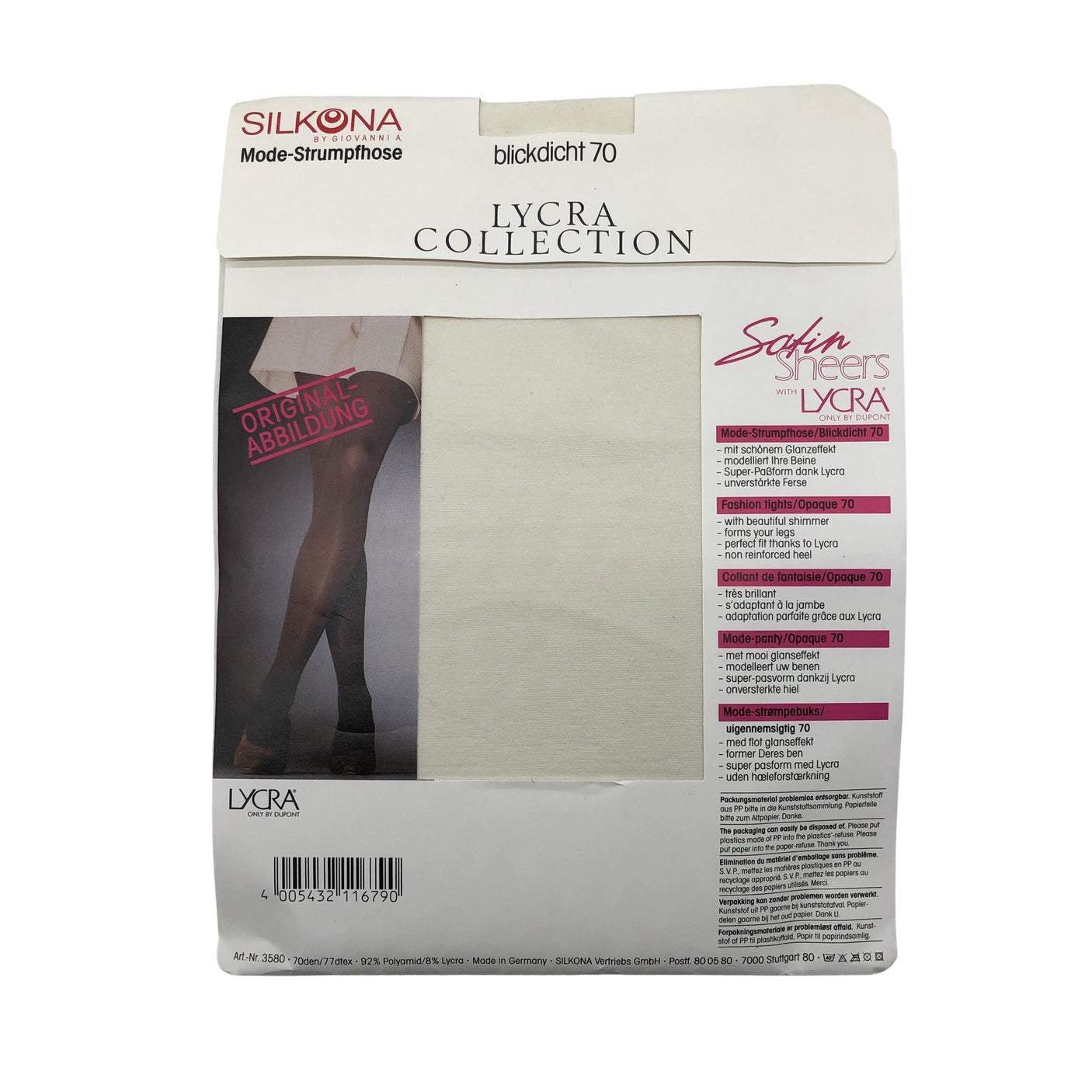 Unisex Silkona - Stockings, thin, size 40 - Natural white (2)