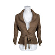 Unisex Turnover - Cardigan, size 34 - Brown ()