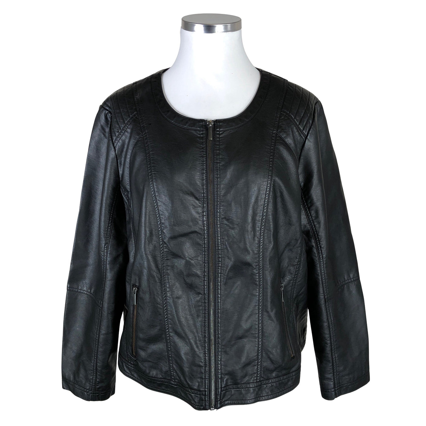 Unisex Zizzi - Nahkatakki, koko 52 -  (1)