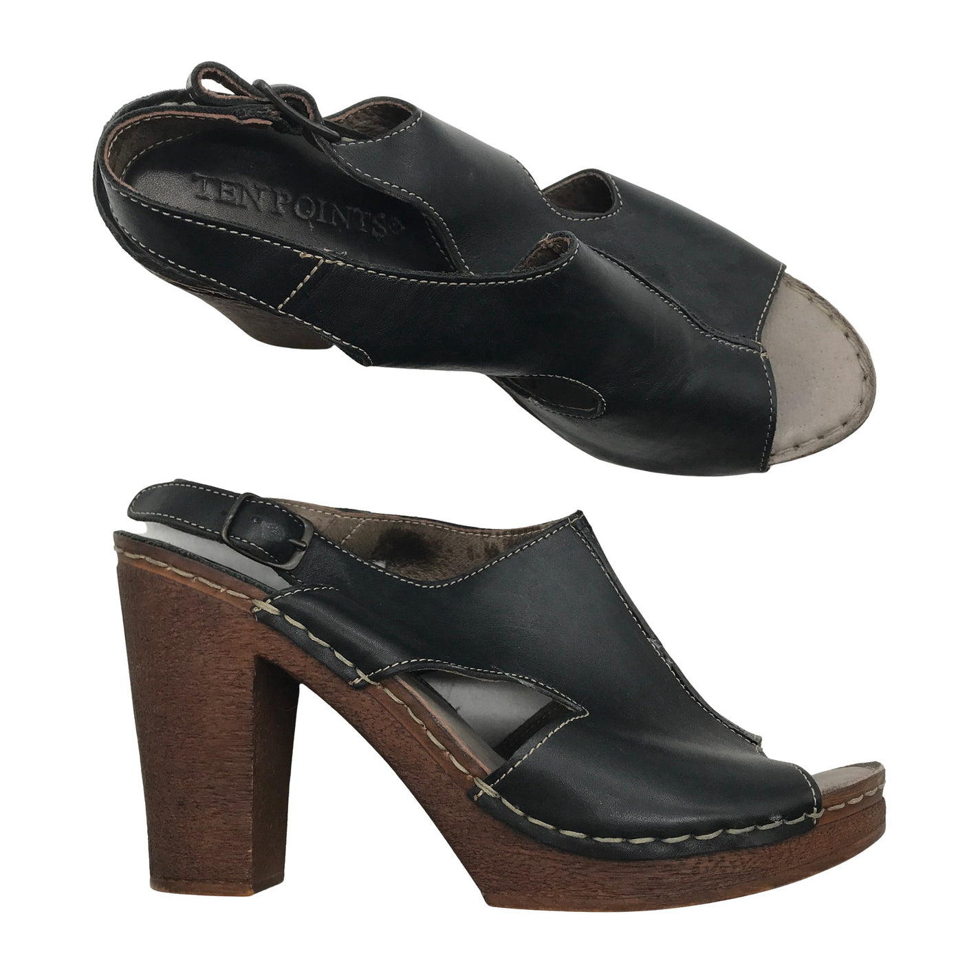 Unisex Ten Points - Heeled sandals, size 40 - Black (1)