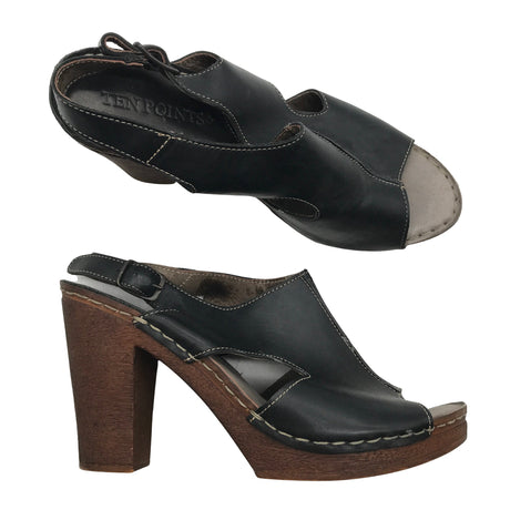 Unisex Ten Points - Heeled sandals, size 40 - Black ()