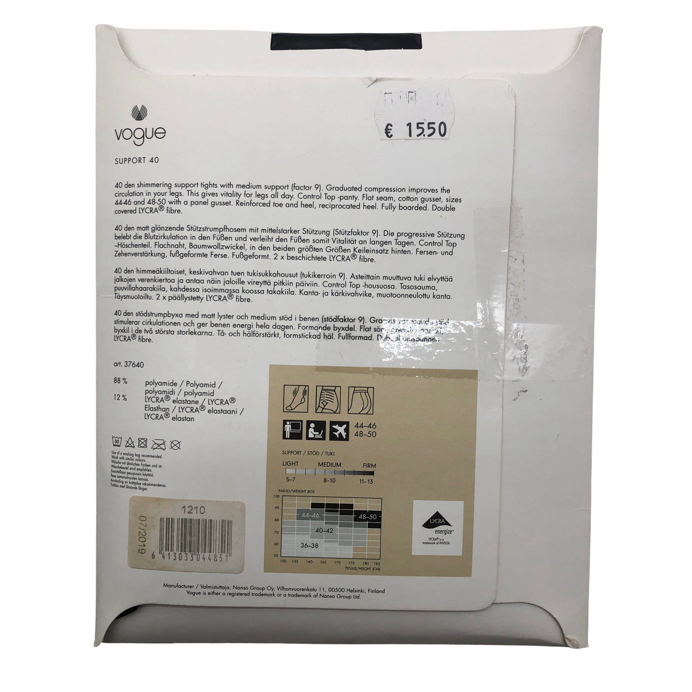 Unisex Vogue - Sukkahousut, ohuet, koko 40 -  (2)