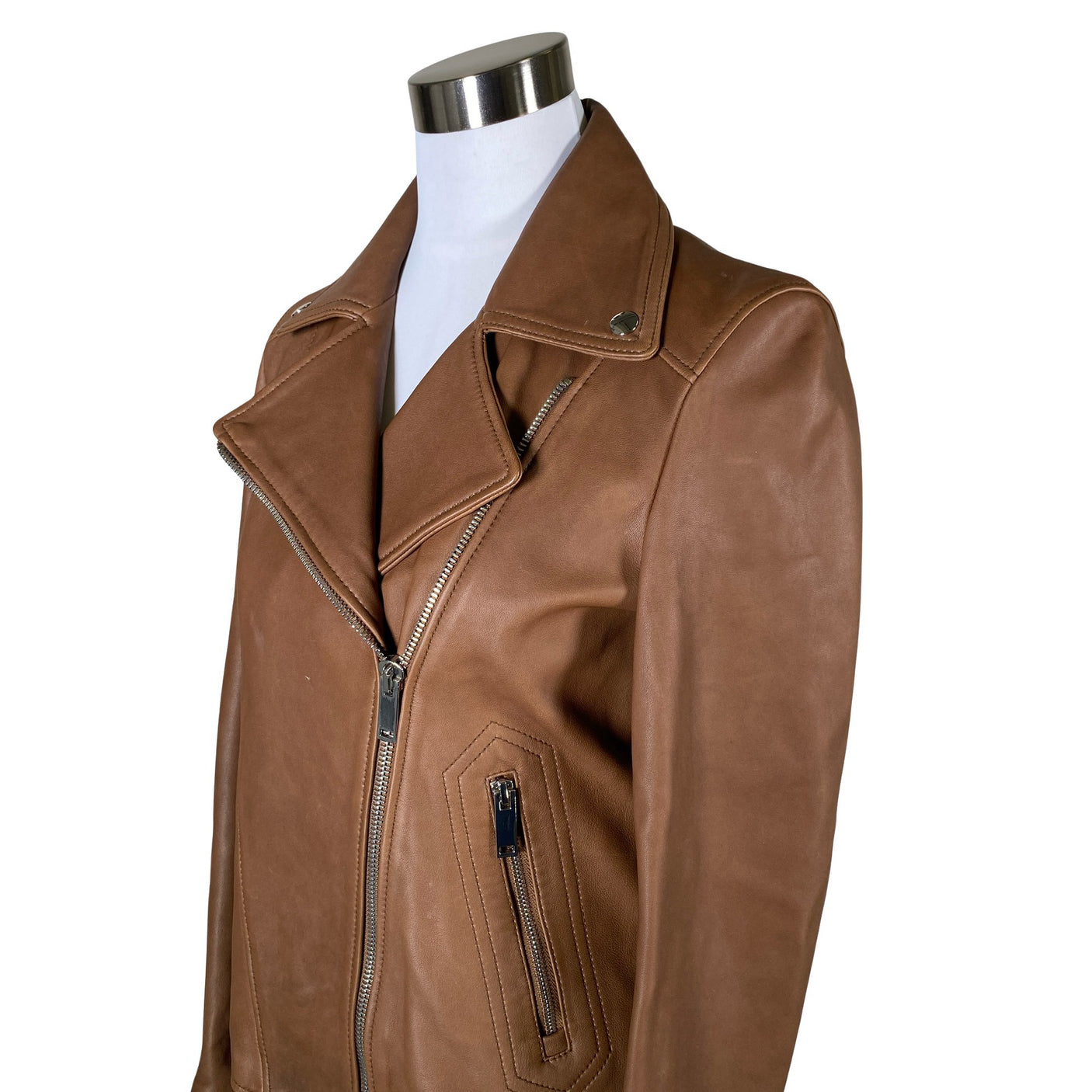 Unisex Massimo Dutti - Nahkatakki, koko 36 -  (2)