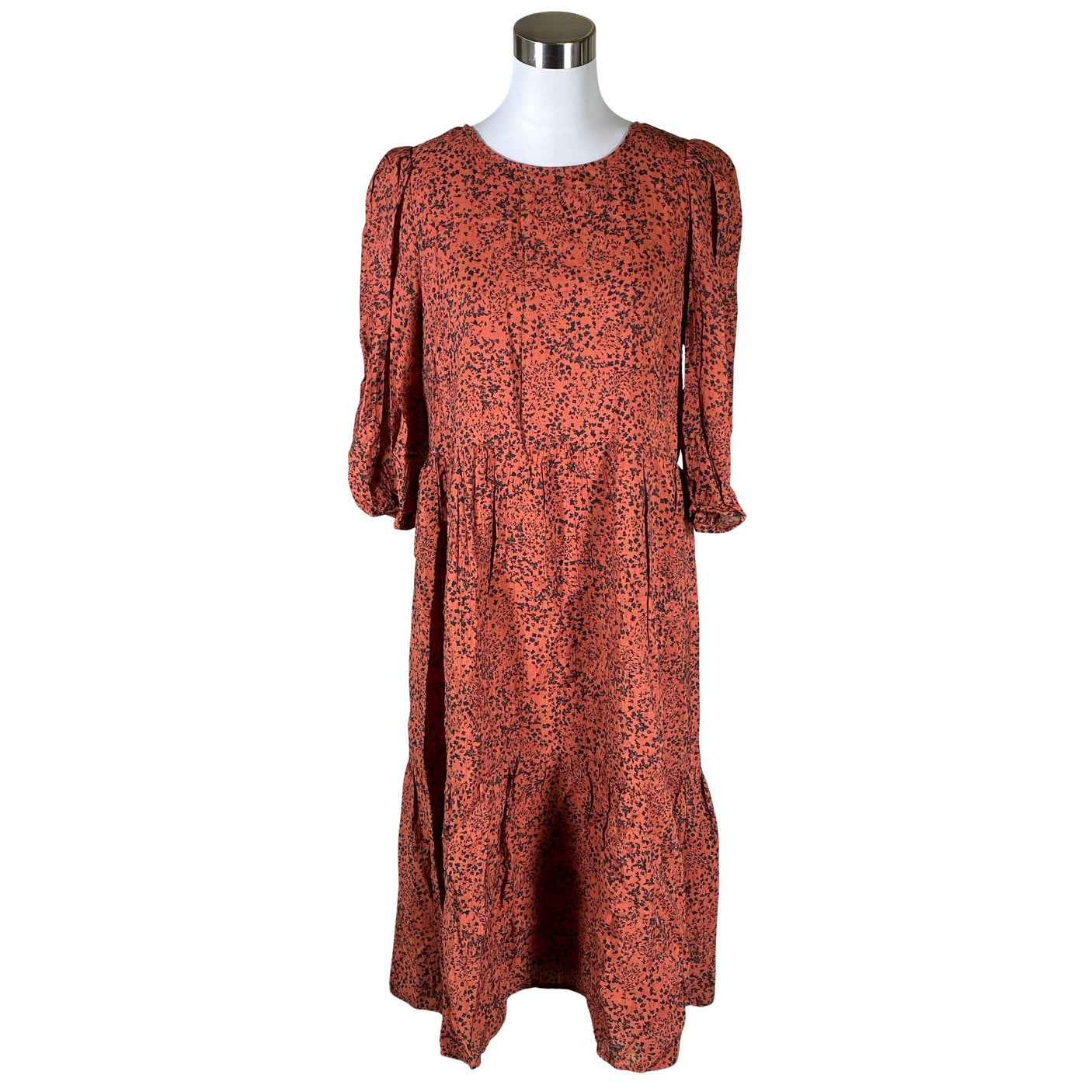 Unisex Selected - Schiffon dress, size 38 - Brown (1)