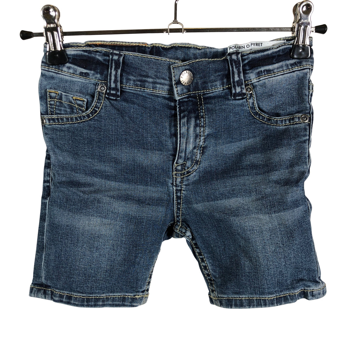 Unisex Polarn O. Pyret - Denim shorts, size 86 - 92 - Blue (1)
