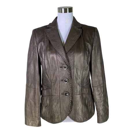 Unisex Gerry Weber - Leather jacket, size 40 - Brown ()
