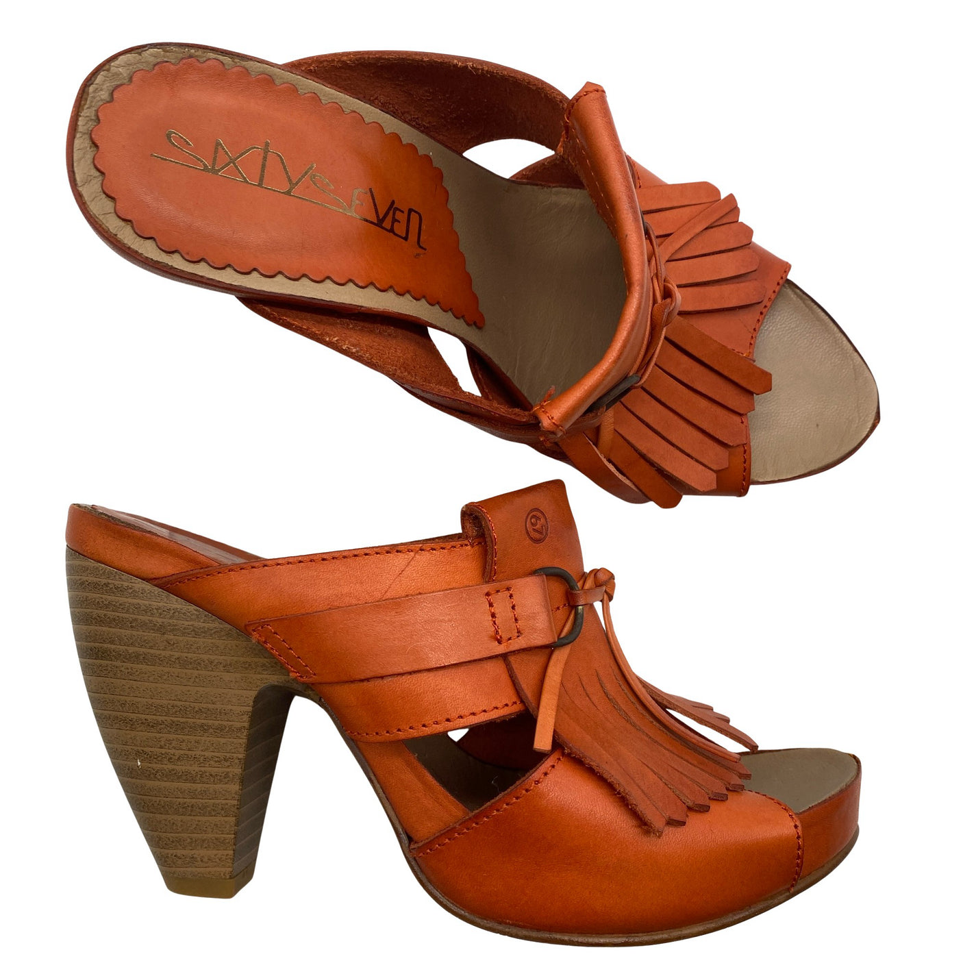 Unisex Sixtyseven - Heeled sandals, size 39 - Orange (1)
