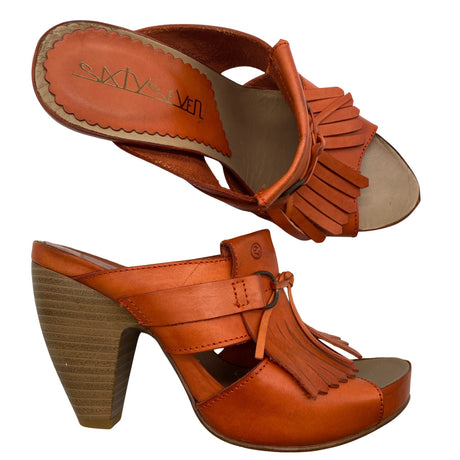 Unisex Sixtyseven - Heeled sandals, size 39 - Orange ()