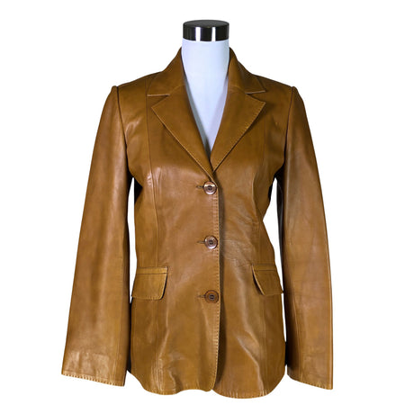 Unisex Stella Blu - Leather jacket, size 36 - Brown ()