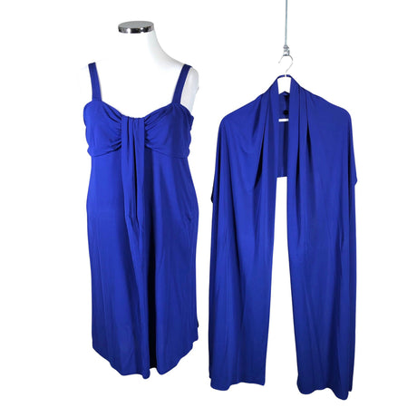 Unisex Marina Rinaldi - Tricot dress, size 46 - Blue ()