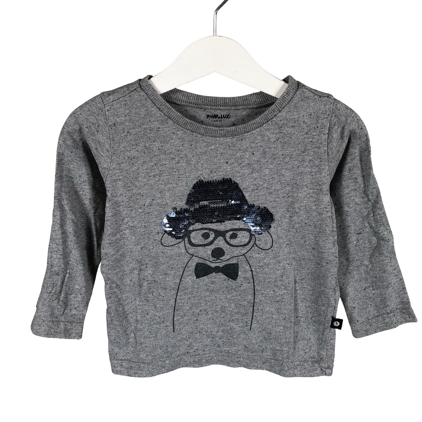 Unisex POMPdeLUX - Tricot shirt, size 86 - 92 - Gray (1)