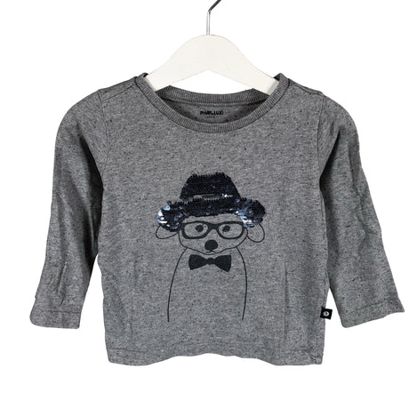 Unisex POMPdeLUX - Tricot shirt, size 86 - 92 - Gray ()