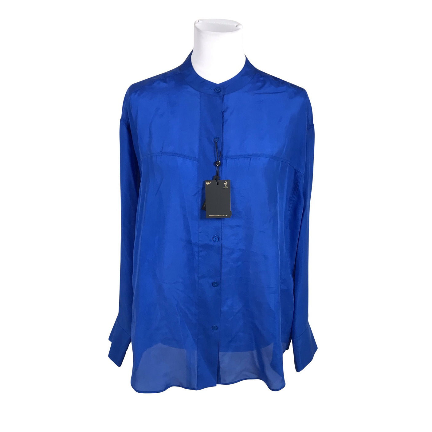 Unisex Massimo Dutti - Schiffon tunic, size 38 - Blue (1)
