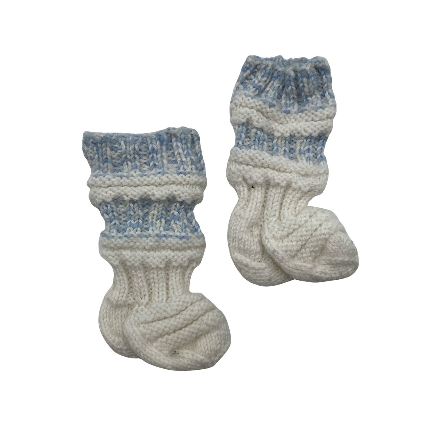 Unisex Handmade - Wool socks, size 16 - Light blue (1)