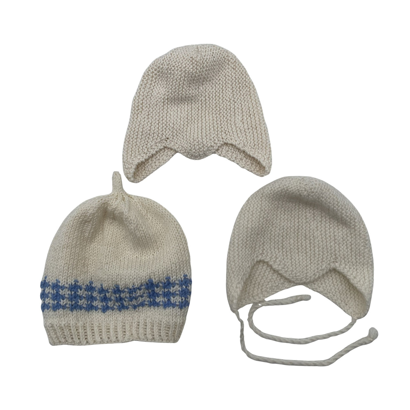 Unisex Handmade - Winter beanie, size 42 - 44 cm - Natural white (1)