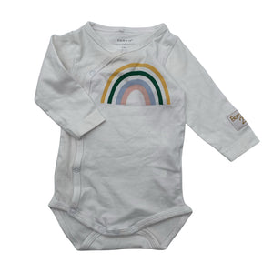 Unisex Name It - Wrap bodysuit, size 56 - 62 - White (1)