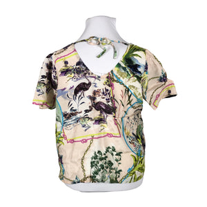 Unisex Cream - Short-sleeved blouse, size 42 - Light pink (2)