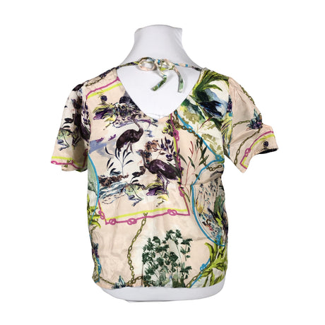 Unisex Cream - Short-sleeved blouse, size 42 - Light pink (2)