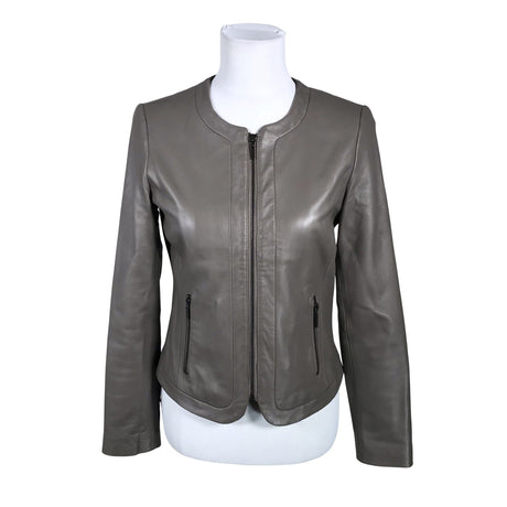 Unisex Global - Leather jacket, size 36 - Beige ()