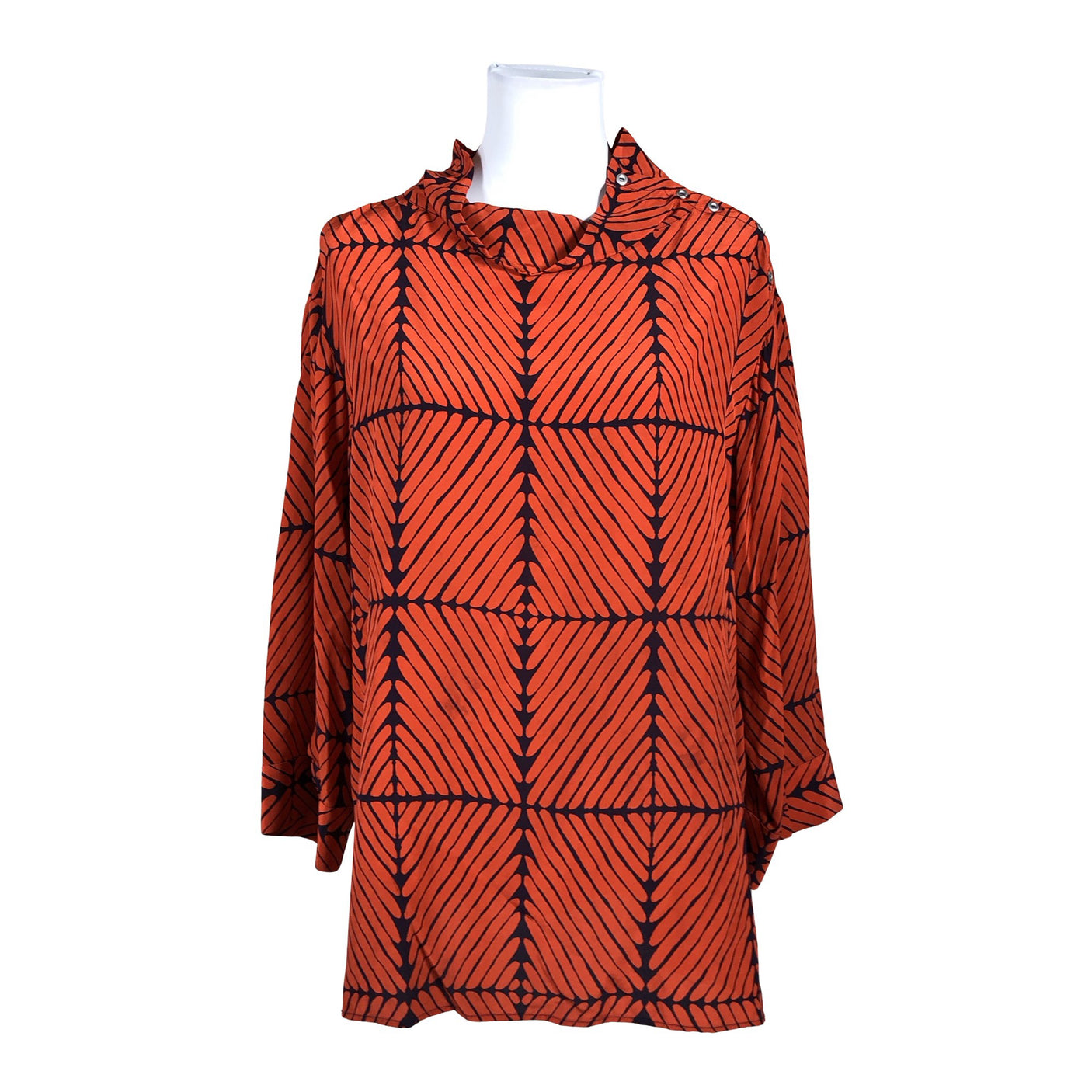 Unisex Marimekko - Short-sleeved blouse, size 38 - Orange (1)