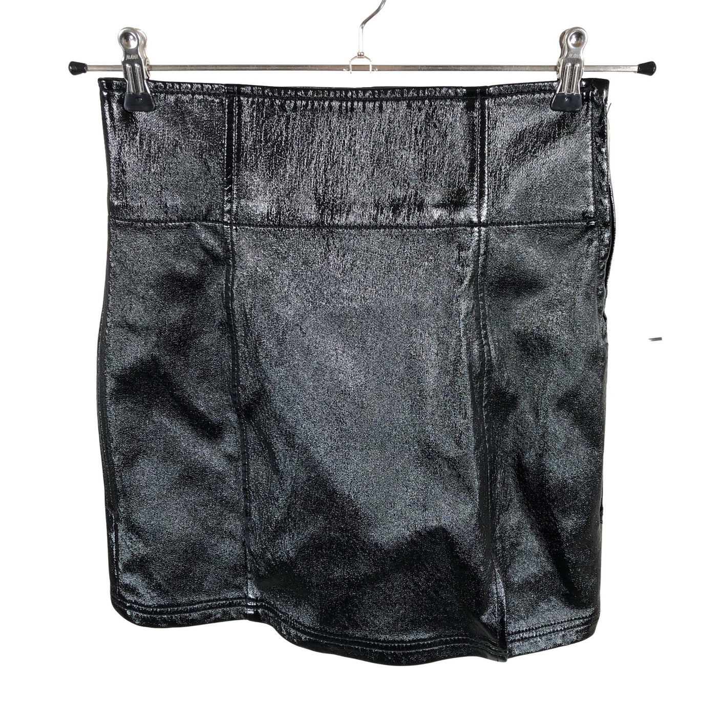 Unisex Free People - Leather skirt, size 34 - Black (1)