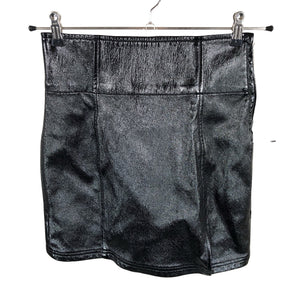 Unisex Free People - Leather skirt, size 34 - Black (1)