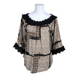 Unisex Cream - Blouse, size 40 - Brown ()