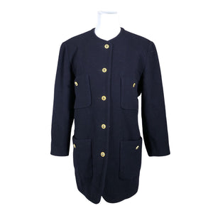 Unisex Master-Coat - Wool coat, size 38 - Blue (1)