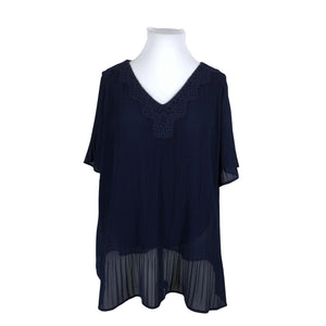 Unisex Zizzi - Schiffon tunic, size 50 - Blue (1)
