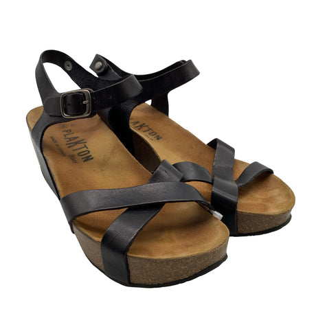Unisex Plakton - Heeled sandals, size 38 - Black (2)