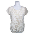 Unisex Ann Taylor - Short-sleeved blouse, size 38 - Beige ()