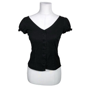 Unisex Collectif - Short-sleeved blouse, size 38 - Black (1)