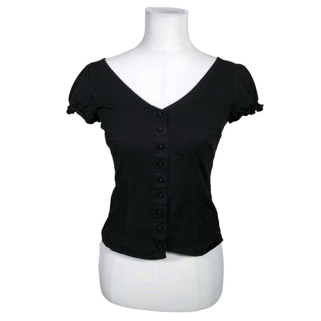 Unisex Collectif - Short-sleeved blouse, size 38 - Black ()