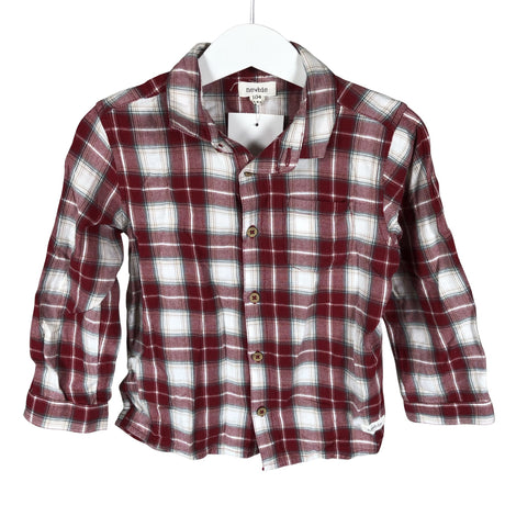 Unisex Newbie - Collared shirt, size 98 - 104 - Red ()