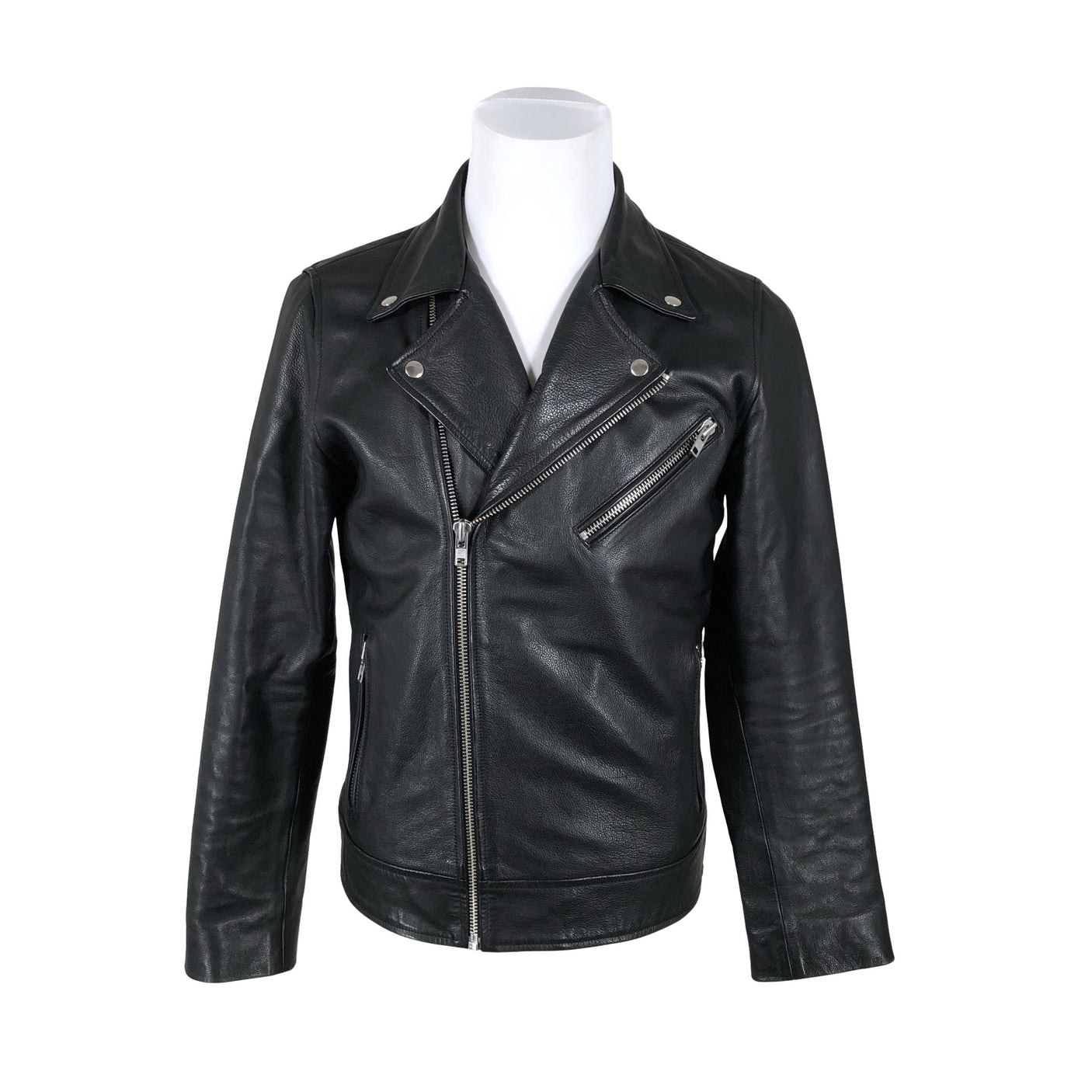Unisex Jack & Jones - Leather jacket, size M - Black (1)