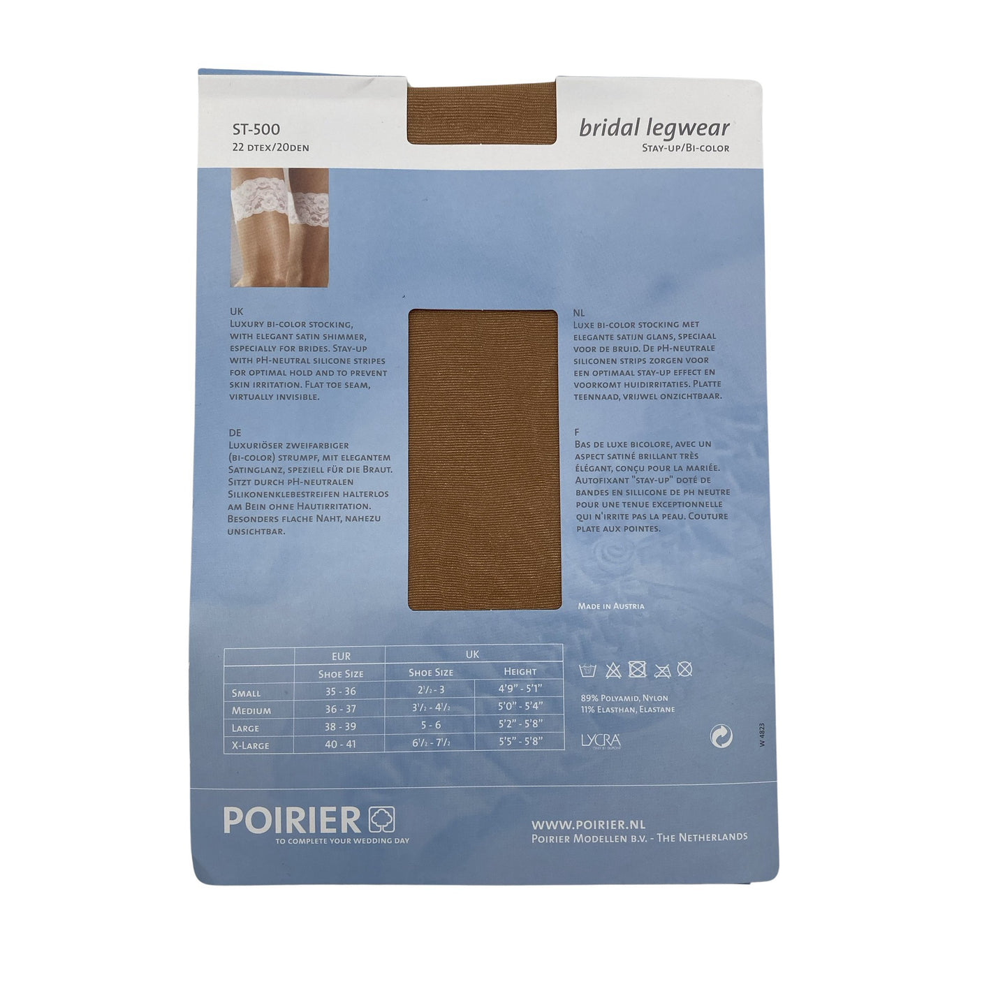 Unisex Poirier - Stockings, thin, size 42 - Beige (2)