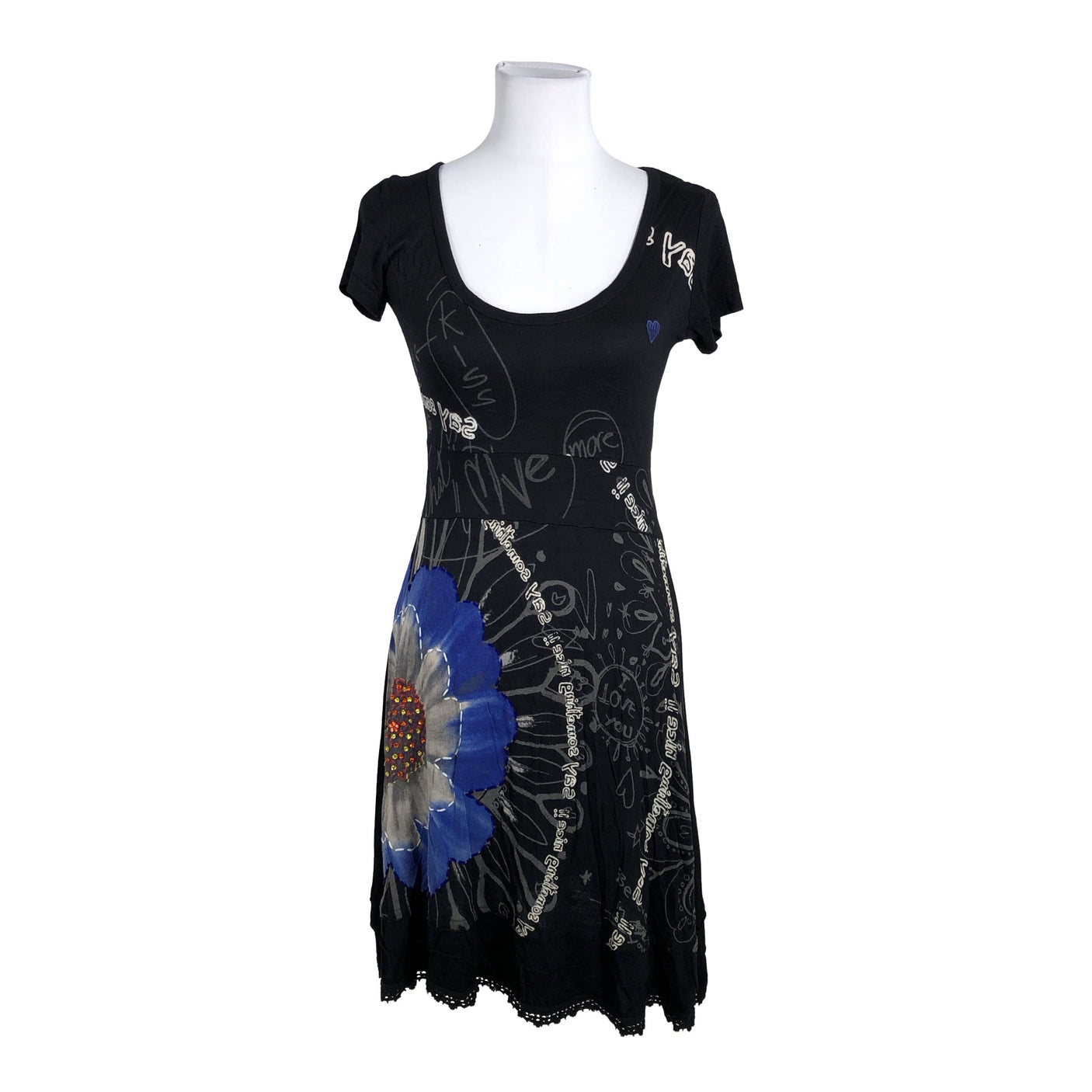 Unisex Desigual - Tricot dress, size 40 - Black (1)