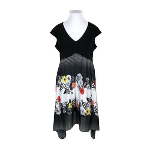 Unisex S.T.I - Schiffon dress, size 46 - Black (1)