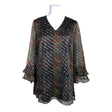 Unisex Kriss - Schiffon tunic, size 38 - Black ()