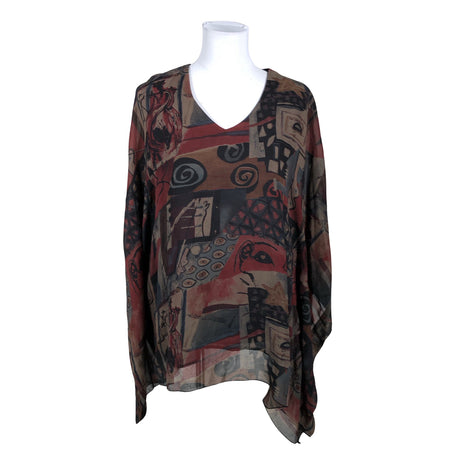 Unisex Kriss - Short-sleeved blouse, size 38 - Brown ()