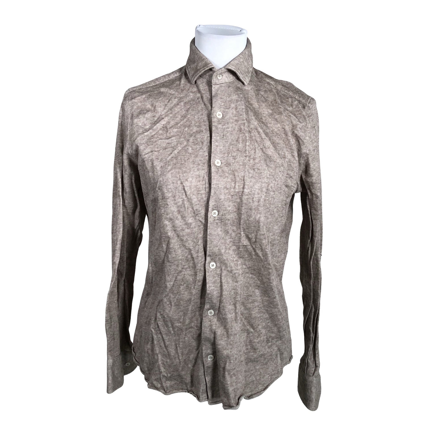 Unisex Massimo Dutti - Tricot shirt, size 38 - Brown (1)