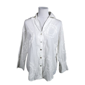 Unisex Marta - Collared shirt, size 36 - White (1)