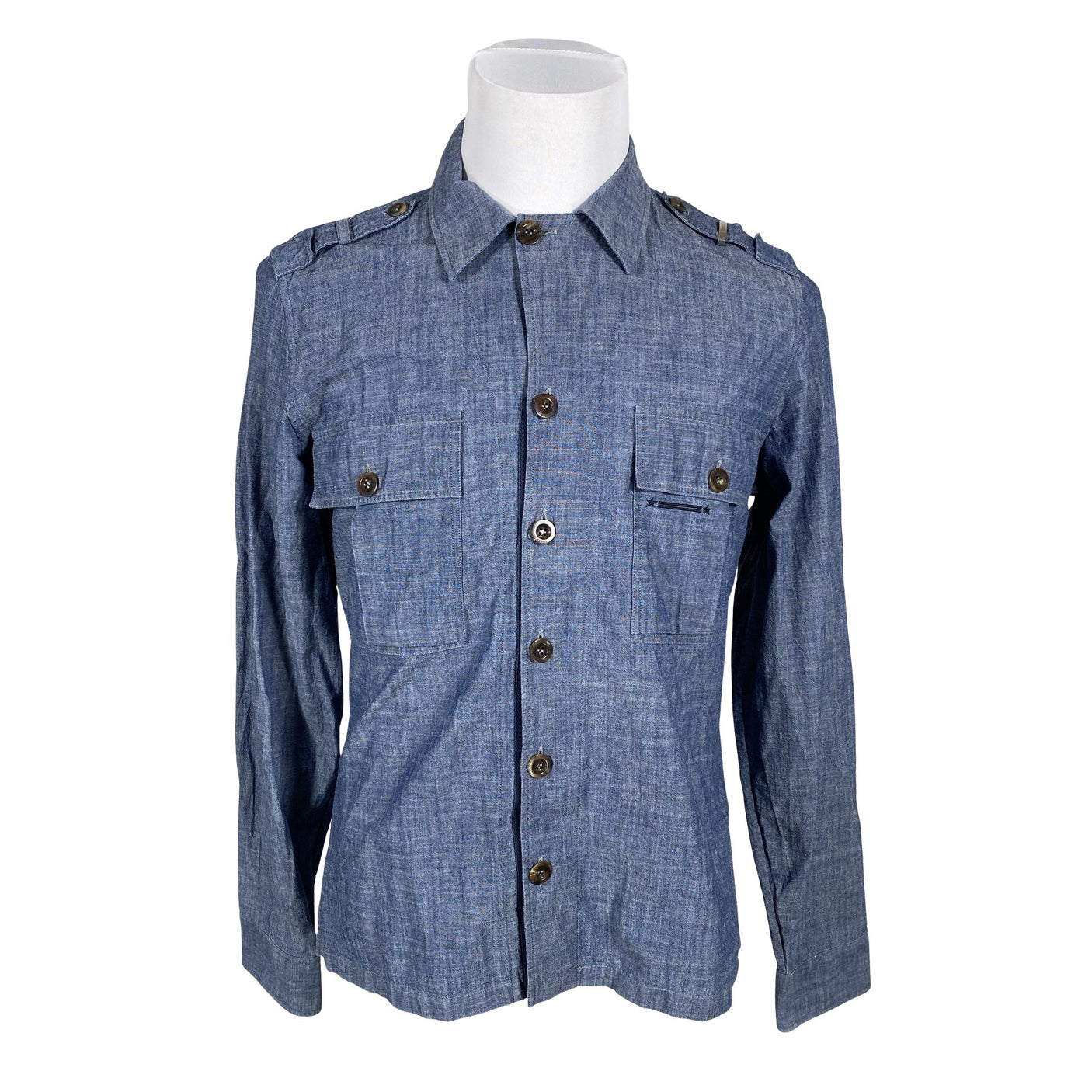 Unisex Gucci - Collared shirt, size L - Blue (1)