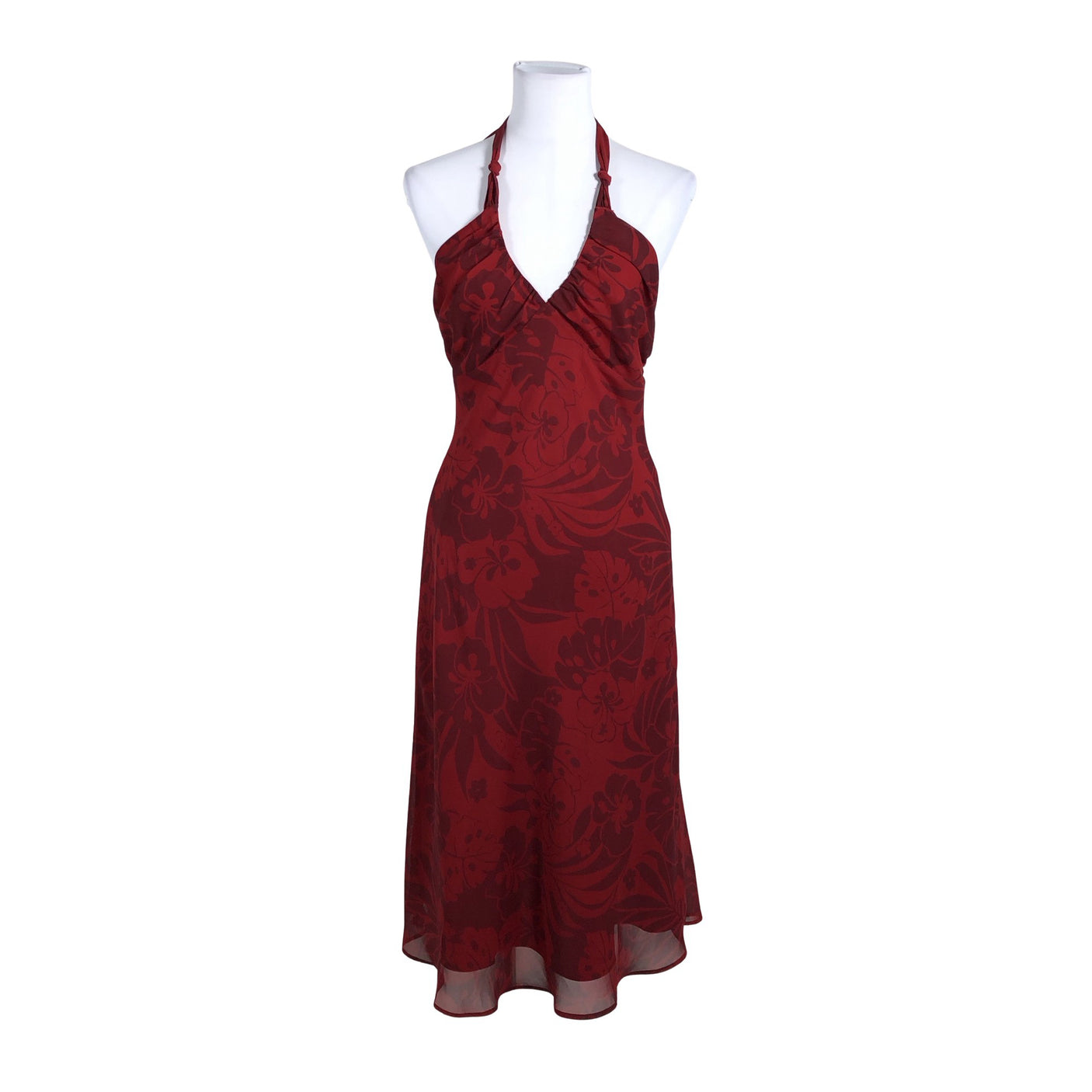 Unisex Esprit - Schiffon dress, size 40 - Red (1)
