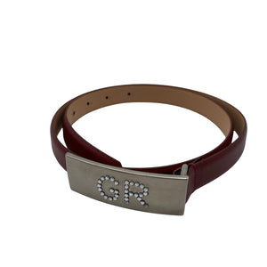 Unisex Georges Rech - Leather belt, size Ei kokoa - Red (1)